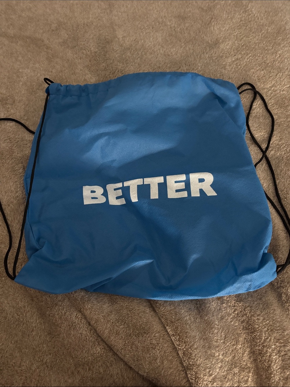 Blue Drawstring Gym Bag for Men